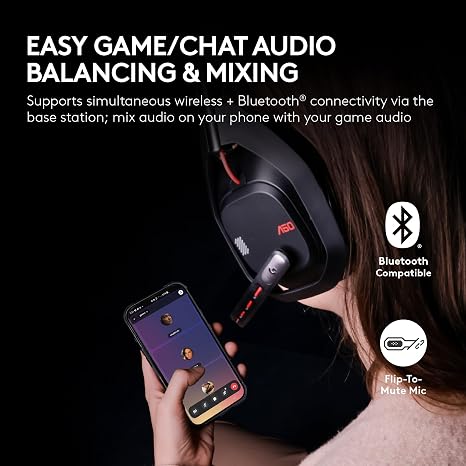 Logitech G Astro A50 Gen 5 Wireless Gaming Headset with Base Station - Black