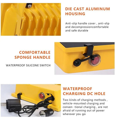 0W Rechargeable Portable LED Work Light – 20,000LM Super Bright, Waterproof IP66 - with | Sold by Uncle Wiener's Wholesale