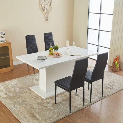 Modern Dining Room Setup with 4 Chairs – Lifestyle Scene