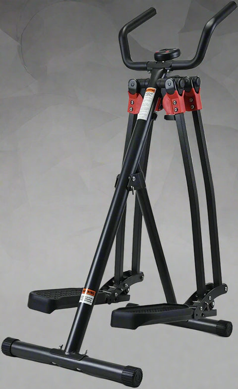 Foldable elliptical trainer machine – front view
Compact home elliptical with ergonomic foot pedals
Indoor elliptical fitness machine for low-impact workouts
Folded elliptical – easy storage design
Woman using elliptical trainer at home