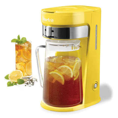 10 - Cup Yellow Iced Tea and Coffee Maker with Glass Pitcher - with | Sold by Uncle Wiener's Wholesale