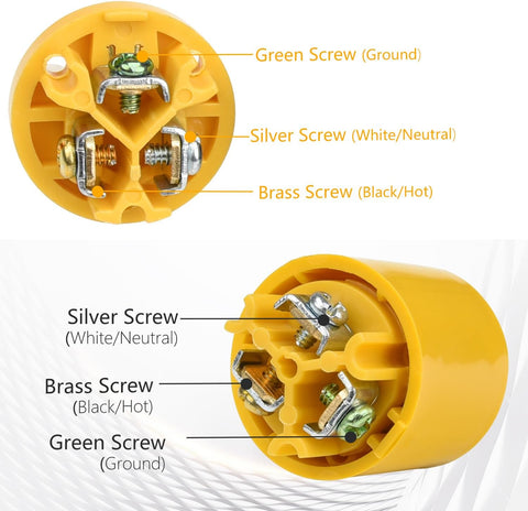 10 PCS Electrical Replacement Plug & Connector Set – NEMA 5 - 15P 81445123 - with | Sold by Uncle Wiener's Wholesale