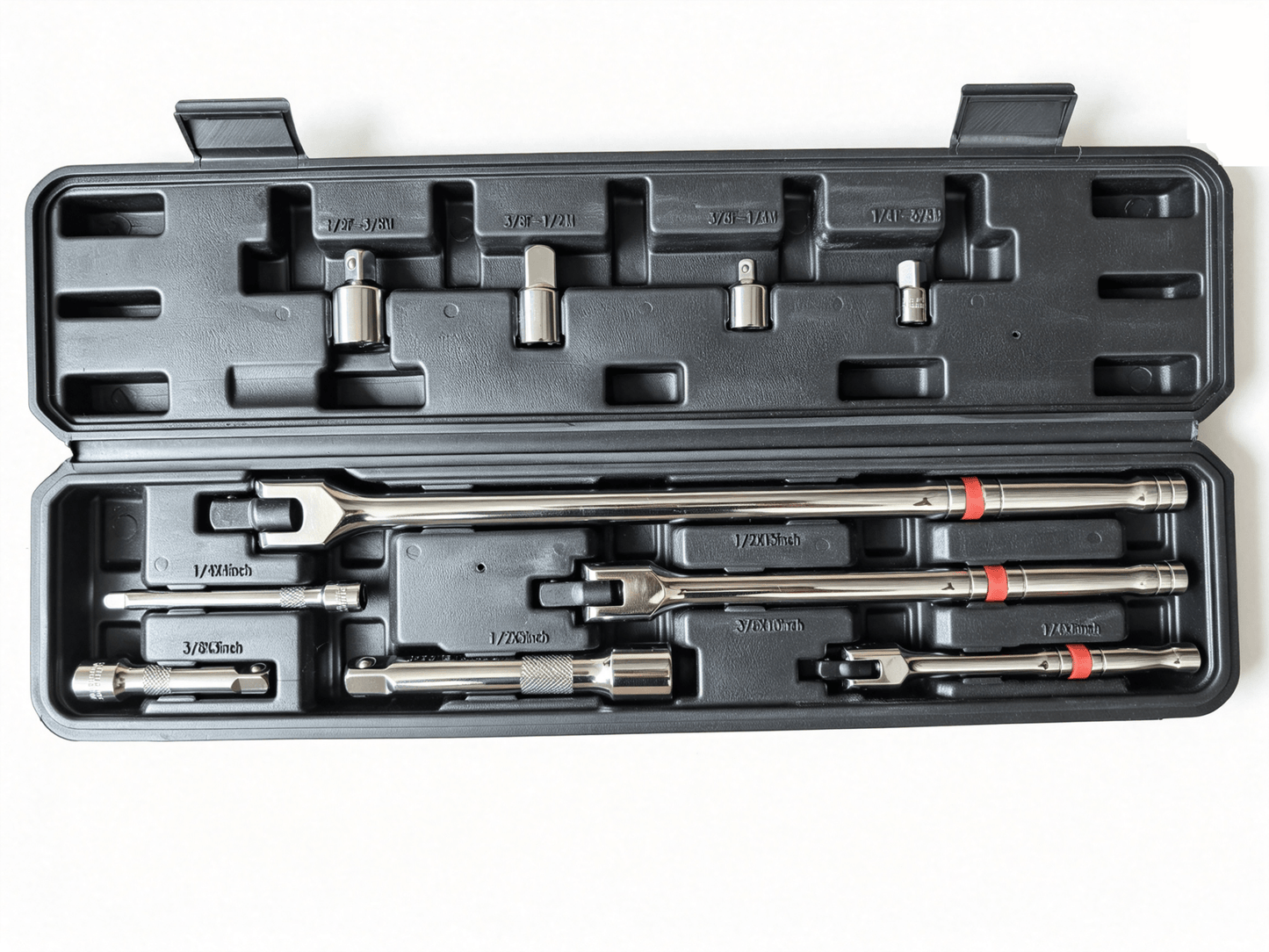 10-Piece Breaker Bar & Extension Set with 1/4", 3/8" & 1/2" Drive Bars, Adapters & Extensions 10P1215 - with | Sold by Uncle Wiener's Wholesale