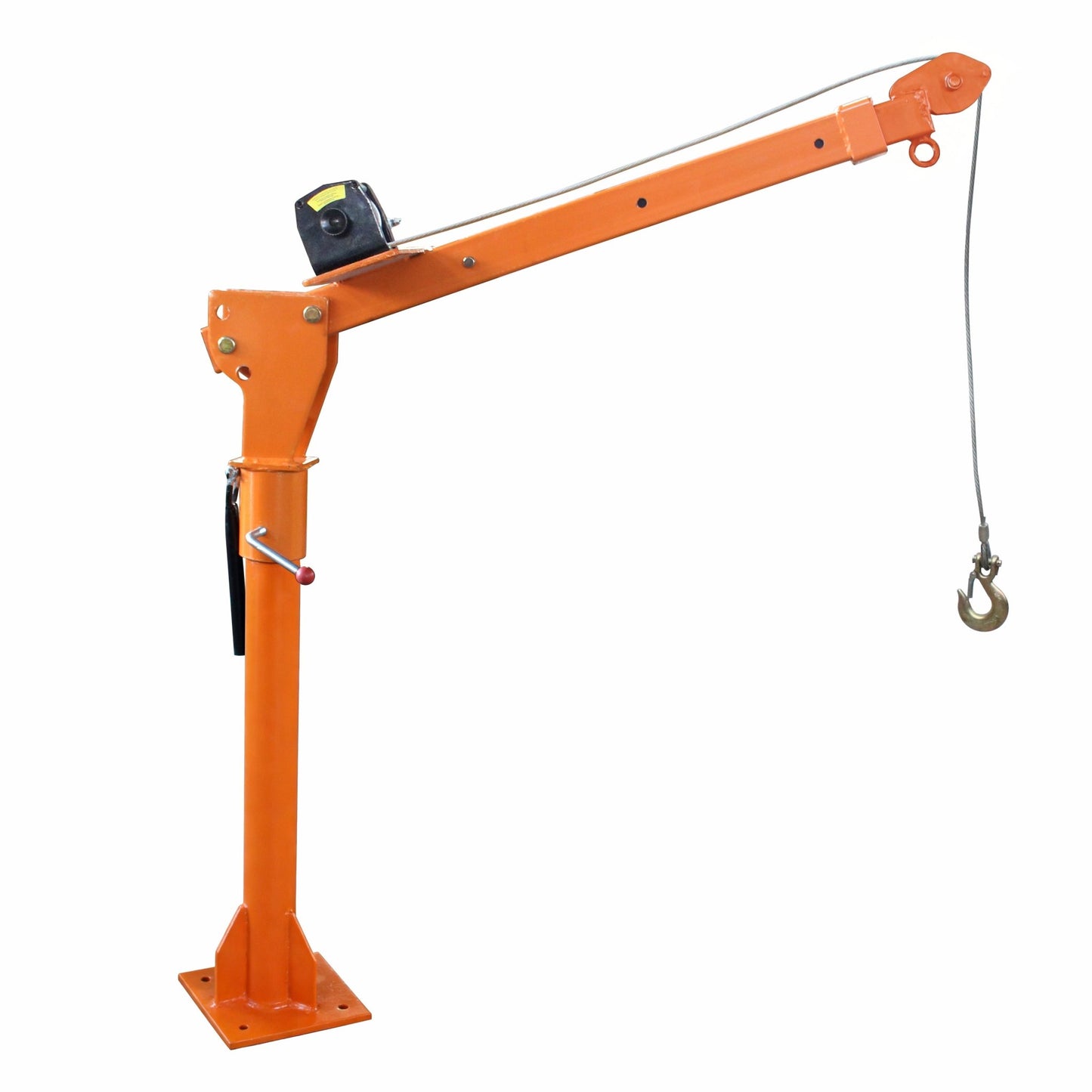 1100 lb Folding Truck Mounted Jib Crane With 12V Electric Winch 500360 - with | Sold by Uncle Wiener's Wholesale