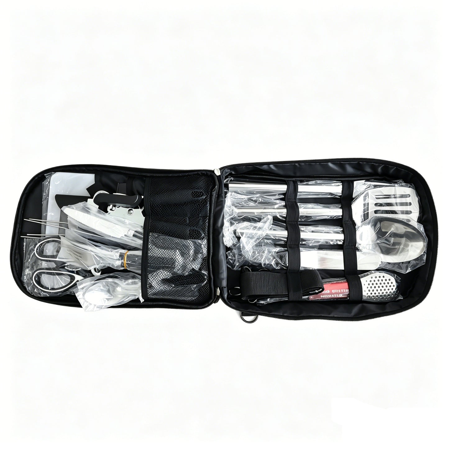 27-Piece Outdoor Tableware & Cooking Utensil Set Portable Camping BBQ Kit W0927
