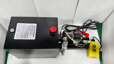 12 Quart 12V Hydraulic Pump – Single Acting Dump Trailer Power Unit | 3200 PSI Max Pressure SAP12123200 - with | Sold by Uncle Wiener's Wholesale