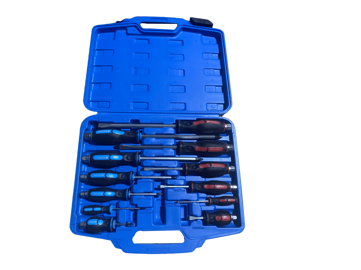 12pc Go-Through Screwdriver Set Chrome Vanadium Impact Ready Magnetic Tips SDT12GT - with | Sold by Uncle Wiener's Wholesale