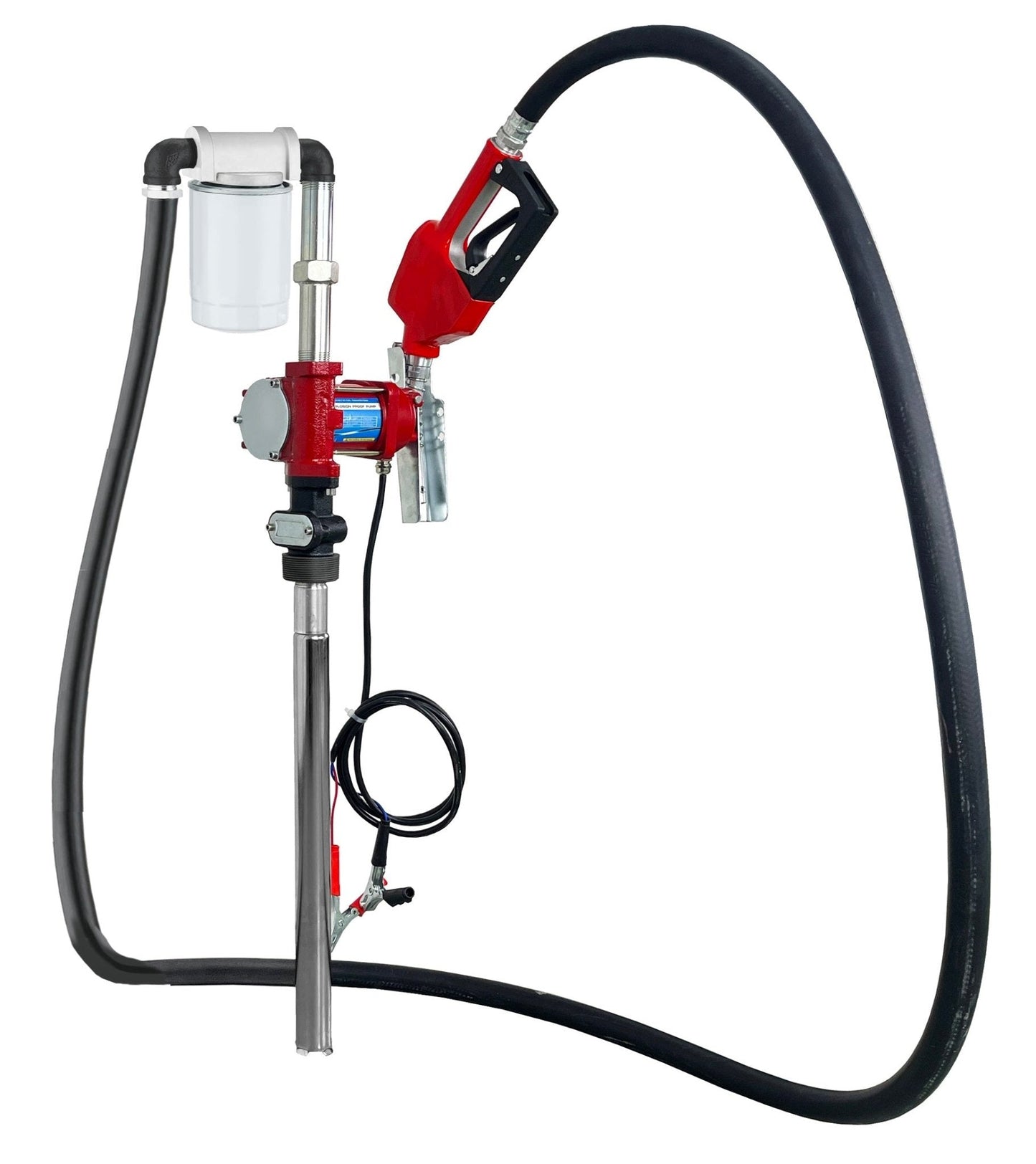 12v Fuel Transfer Pump 15GPM with Automatic Nozzle and Filter DCEX60A - with | Sold by Uncle Wiener's Wholesale