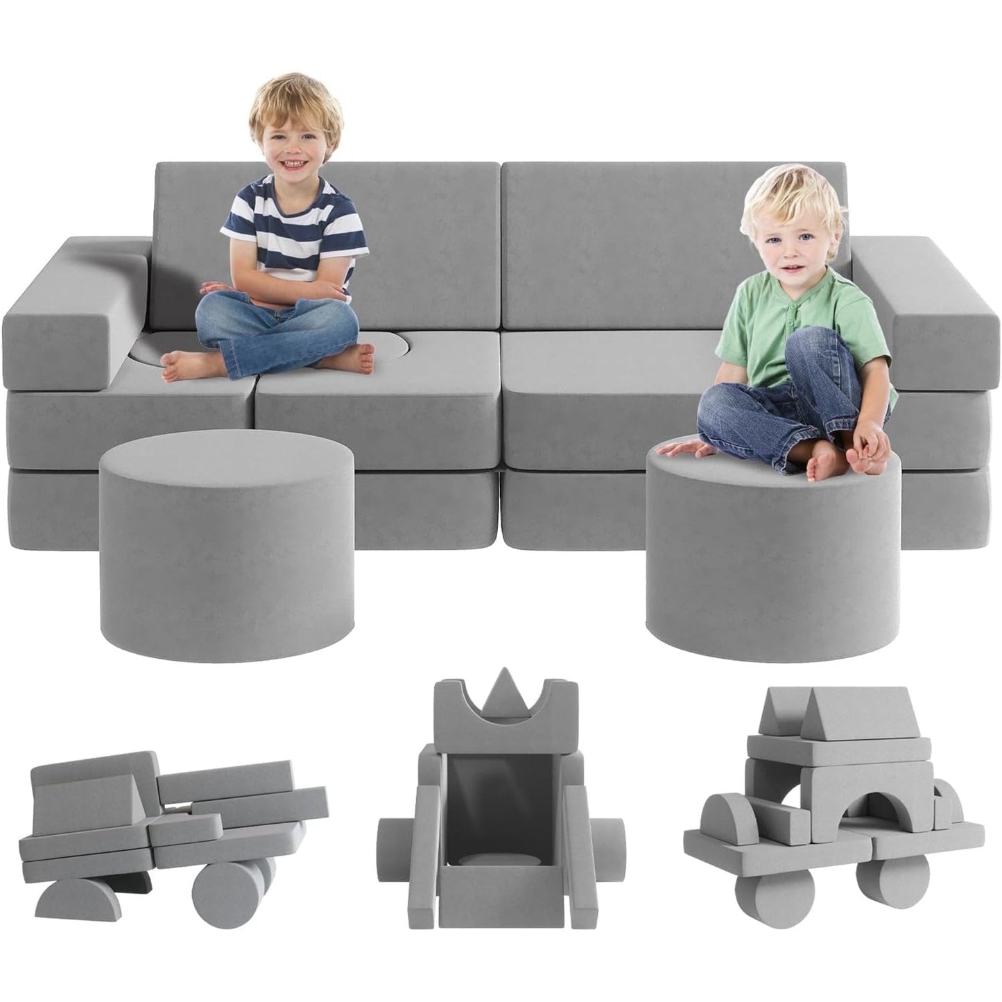 13 - Piece Kids Modular Play Couch & Sofa Set – JM1304 - with | Sold by Uncle Wiener's Wholesale