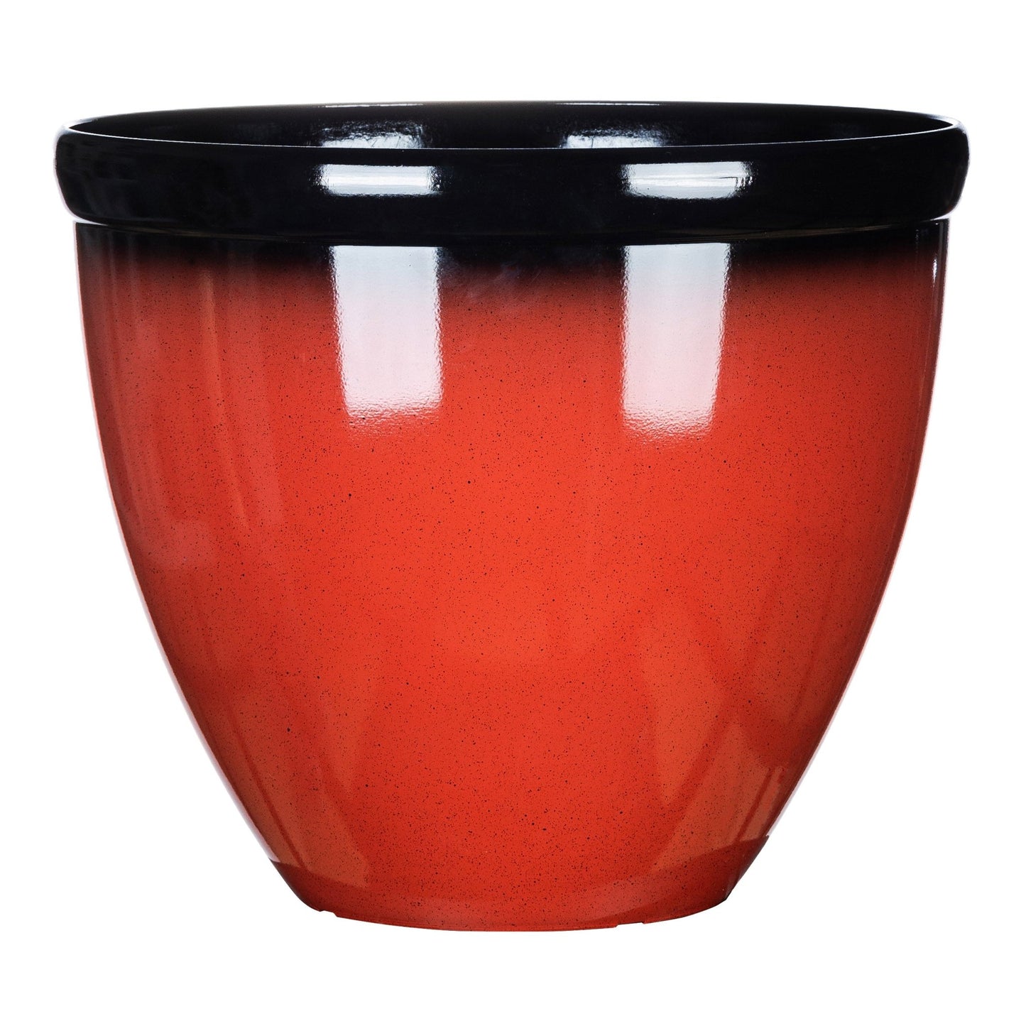 16" Glossy Lavender Ceramic - Like Plastic Flower Pot – Decorative Indoor/Outdoor Planter – FG2081 / FG2082 / FG2083 - with Red | Sold by Uncle Wiener's Wholesale