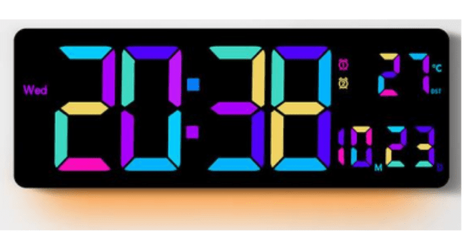 16" LED Digital Wall Clock with Temperature, Date, Auto - Dimmer & Night Light – JXCL16 - with | Sold by Uncle Wiener's Wholesale