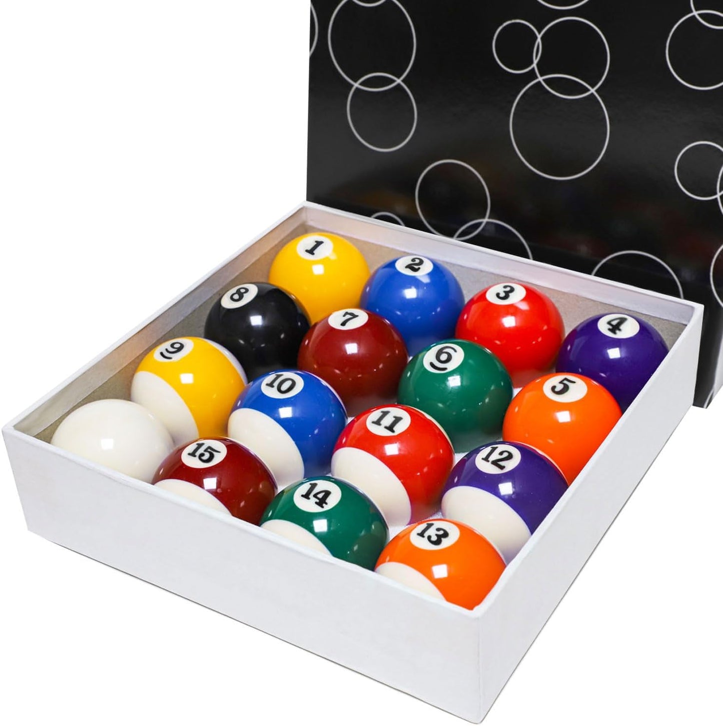 2 - 1/4″ Regulation Billiard Ball Set 16 Resin Pool Table Balls Replacement Set S1348 - with | Sold by Uncle Wiener's Wholesale