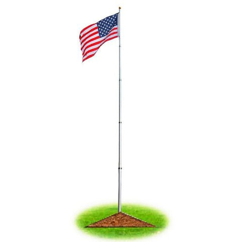 25 FT Telescopic Aluminum Flagpole with Canadian Flag