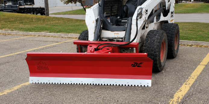 2 - Way Bendall Hydraulic Skid Steer Snow Plow Attachment | Replacement Blades (SKU: 113445/113446/113447/113448) - Skid Steer Attachments with Spare Blade 110" | Sold by Uncle Wiener's Wholesale
