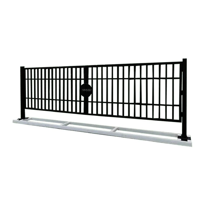 20 FT Farm Driveway Gate – Heavy - Duty Galvanized Steel Fence Entry | Model TM18NCC - with Black | Sold by Uncle Wiener's Wholesale