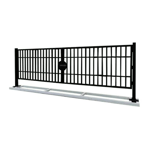 20 FT Farm Driveway Gate – Heavy - Duty Galvanized Steel Fence Entry | Model TM18NCC - with Black | Sold by Uncle Wiener's Wholesale