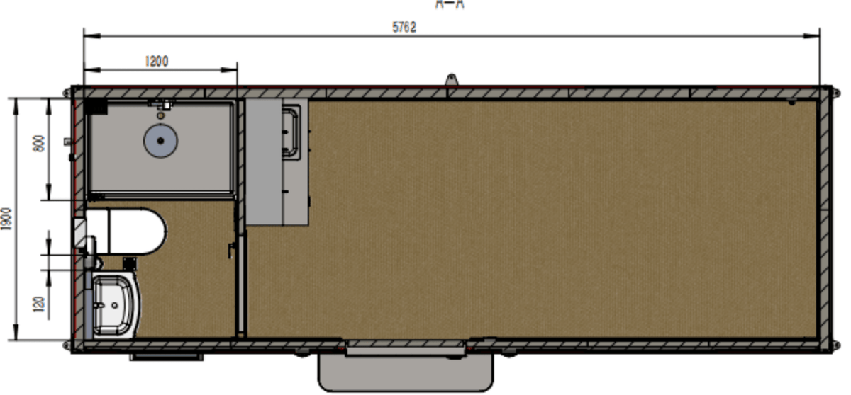 20 FT Insulated Mobile Office Container with Kitchen Bathroom & Bedroom | Wired, Ready to Use SU289481 - Bedroom Furniture with Kitchen & Bedroom | Sold by Uncle Wiener's Wholesale