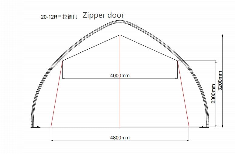 20 Ft Wide Single Truss Storage Shelter – PVC/PE Industrial Fabric Building - General Equipment with Standard 20X42X12 10.5 OZ PE | Sold by Uncle Wiener's Wholesale