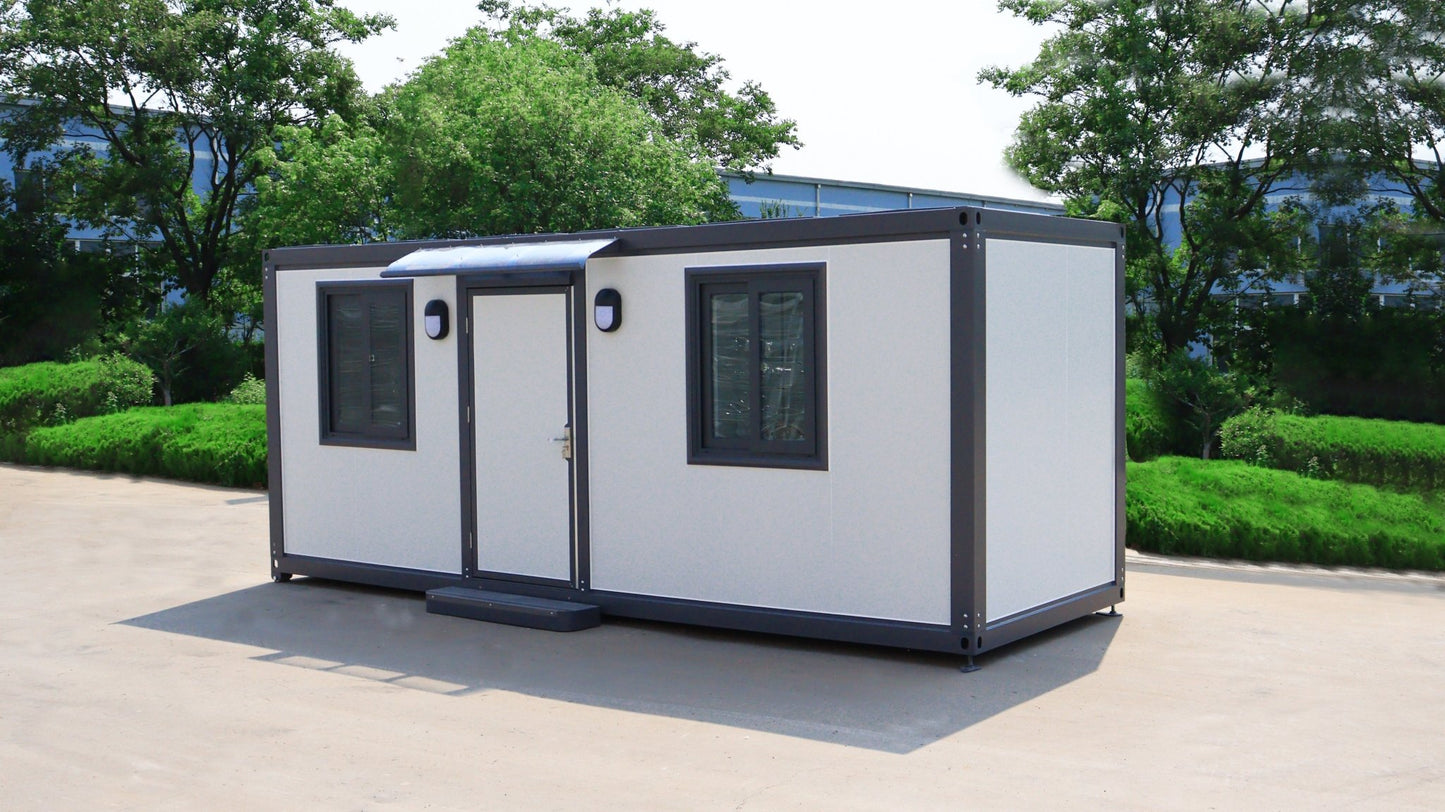 20FT Insulated Mobile Office Container with Kitchen Bathroom & Bedroom | Wired, Ready to Use SU289481 - with | Sold by Uncle Wiener's Wholesale