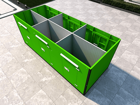 20FT Mobile Warehouses β Heavy - Duty Steel Storage Units - with Six Doors β With Partitions | Sold by Uncle Wiener's Wholesale