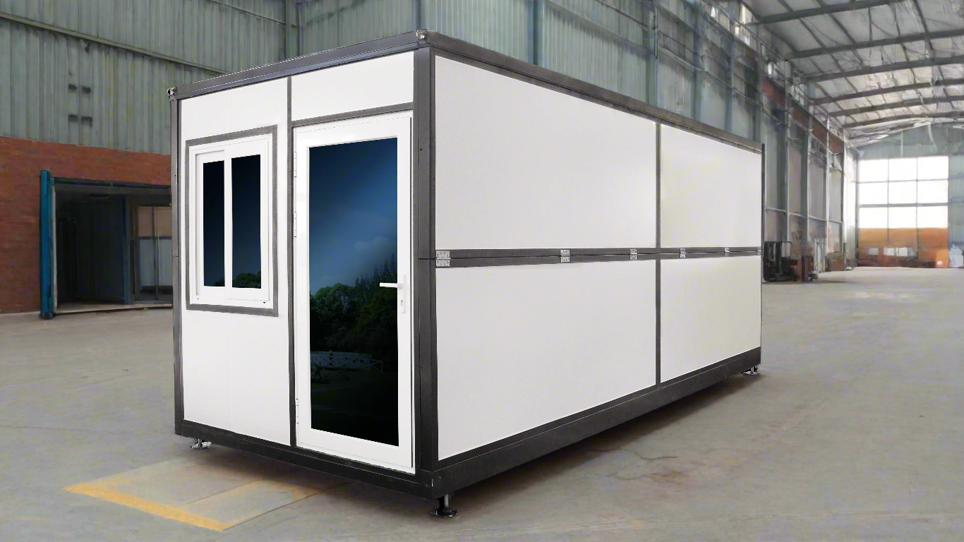 20 FT Insulated Folding Mobile Office Container – Portable Modular Workspace with Windows & Locking Door SU256131