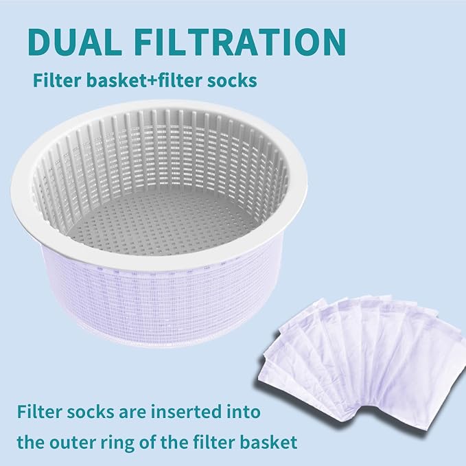 21" Above Ground Pool Skimmer – Tri-Float Floating Surface Skimmer with 10 Filter Socks, 3000 GPH Pump Compatible - General Equipment with | Sold by Uncle Wiener's Wholesale
