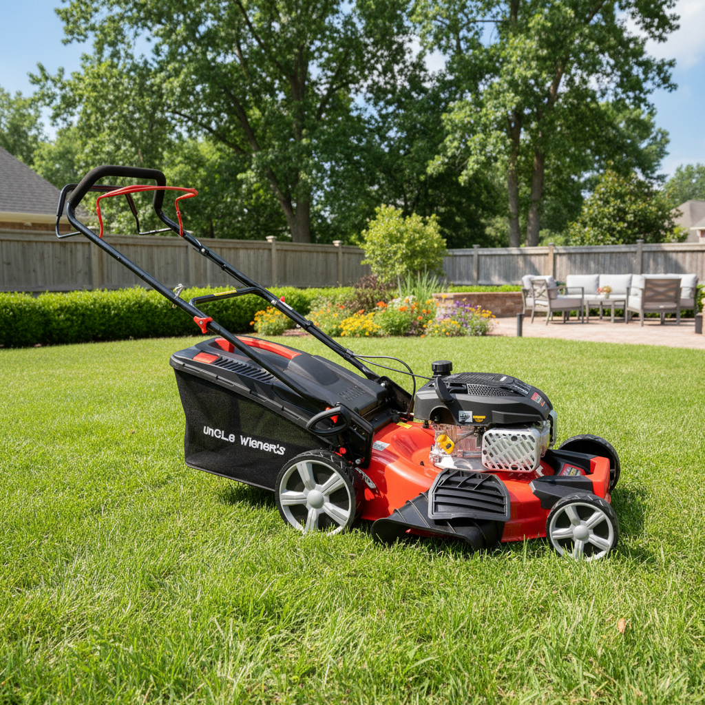 21" Self - Propelled Gas Lawn Mower 170cc 4 - in - 1 Steel Deck Mulching Bagging WT2512305 - with | Sold by Uncle Wiener's Wholesale