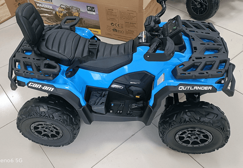 24V Ride - On Can - Am Outlander ATV for Kids β Bluetooth, 4 - Wheel Suspension, 2 - Seat, LED Lights - with Khaki | Sold by Uncle Wiener's Wholesale
