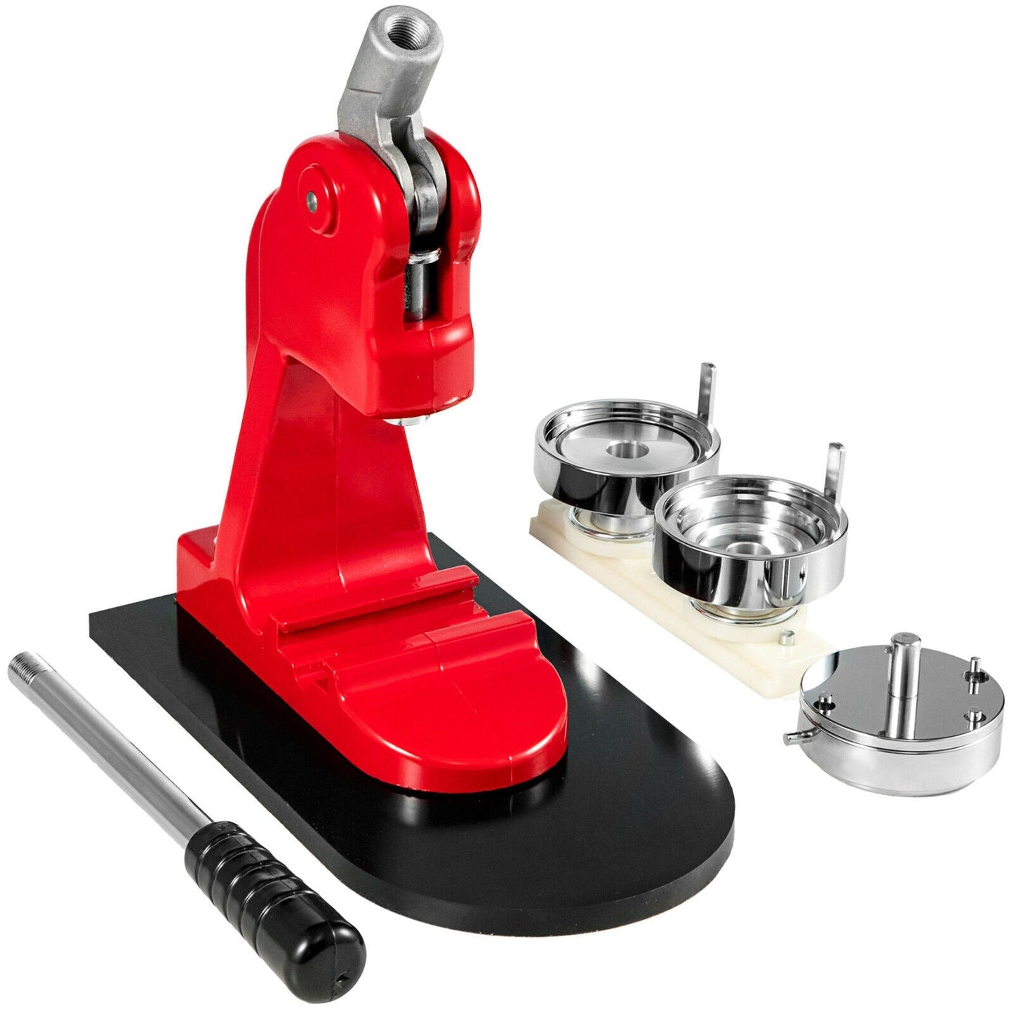 25mm Button & Badge Maker Machine with 500 Parts – Manual Press – Red – 1228800 - with | Sold by Uncle Wiener's Wholesale