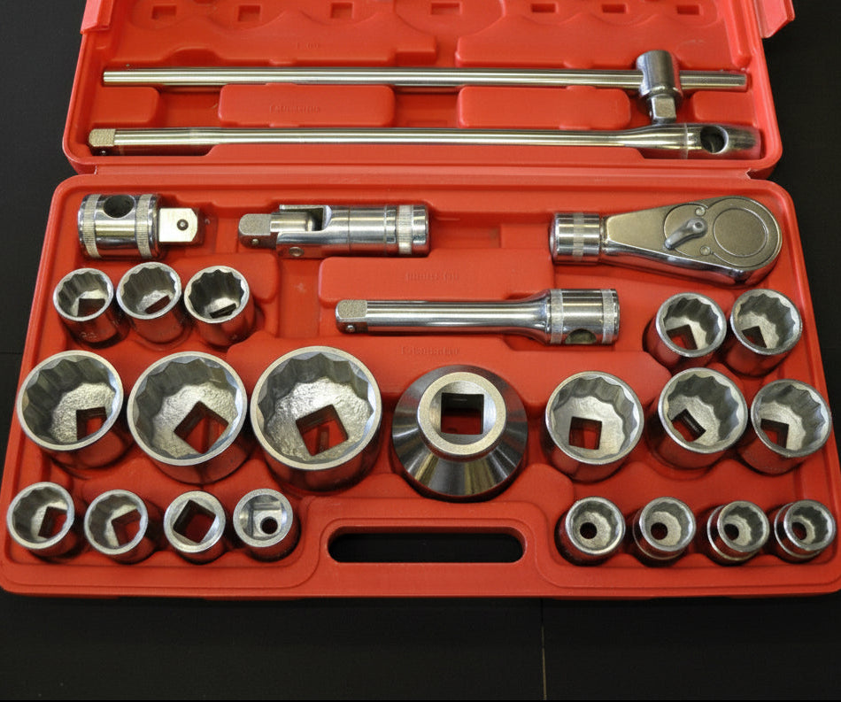 26 - Piece Impact Socket Set – 3/4" & 1" Drive, Metric & SAE Sizes - with SAE 26 PCS | Sold by Uncle Wiener's Wholesale