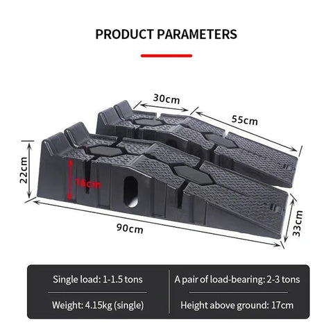 New 3 Ton Car & Truck Ramps – Heavy-Duty Polypropylene Pair for Jacking Access | SKU: S1184