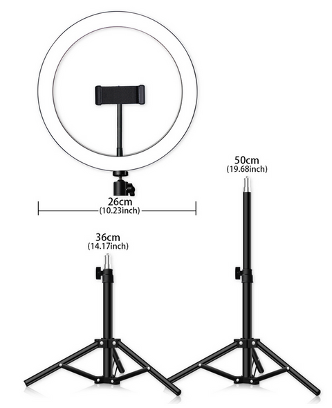 New 82" Portable LED Selfie Ring Light with Tripod & Phone Holder – USB Powered | SKU: CL19