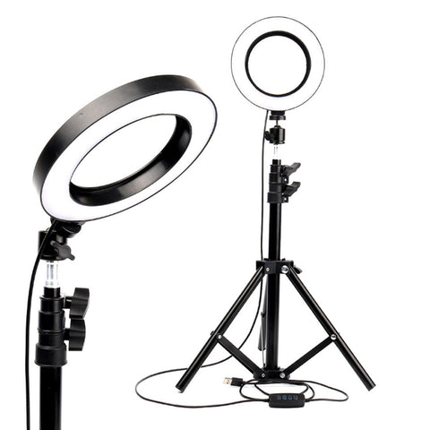 New 82" Portable LED Selfie Ring Light with Tripod & Phone Holder – USB Powered | SKU: CL19
