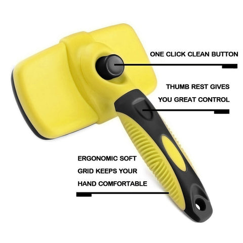 Self-Cleaning Pet Brush – Deshedding Tool for Dogs & Cats | PET035 Slicker Brush