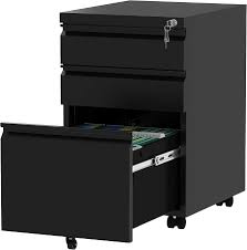 3 - Drawer Lockable Metal Filing Cabinet – Underdesk Storage – SKU: 216444 - with | Sold by Uncle Wiener's Wholesale