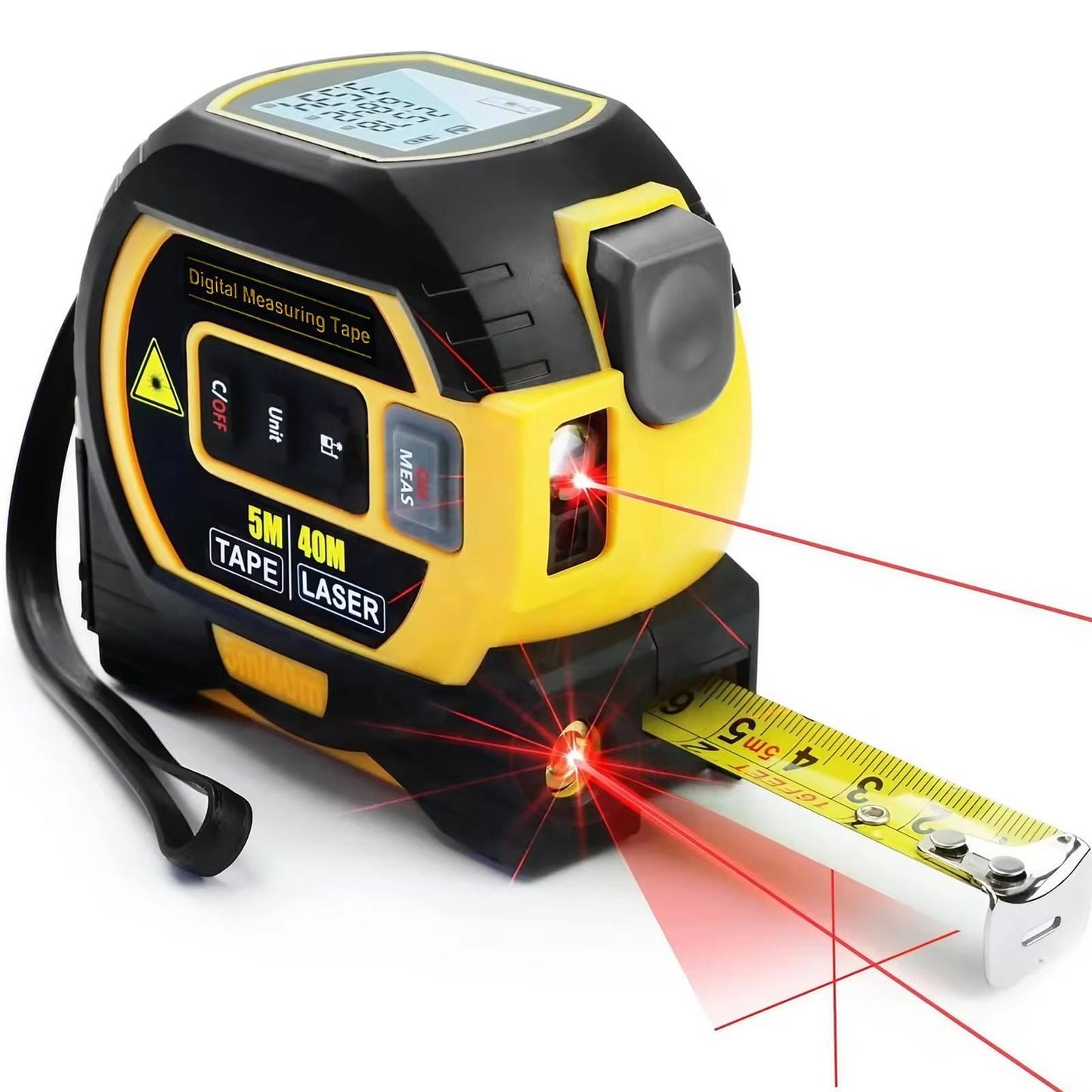 3 - in - 1 Laser Distance Meter 60 m Laser with 5 m Tape Measure 25 mm Wide 31LM605 - with | Sold by Uncle Wiener's Wholesale