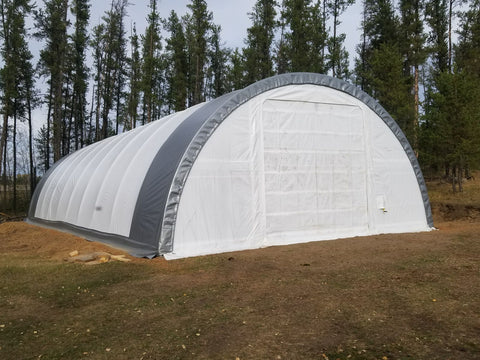 30′ Wide Portable Oval Truss Storage Shelter – SP Model with UV - Resistant Fabric & Anchoring Kit - Portable Oval Storage Shelter with 30X40X15 10.5 OZ PE | Sold by Uncle Wiener's Wholesale