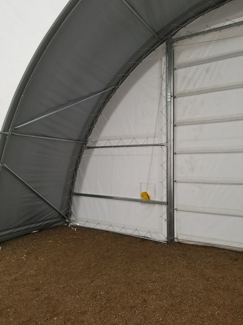 30′ Wide Portable Oval Truss Storage Shelter – SP Model with UV - Resistant Fabric & Anchoring Kit - Portable Oval Storage Shelter with 30X40X15 10.5 OZ PE | Sold by Uncle Wiener's Wholesale