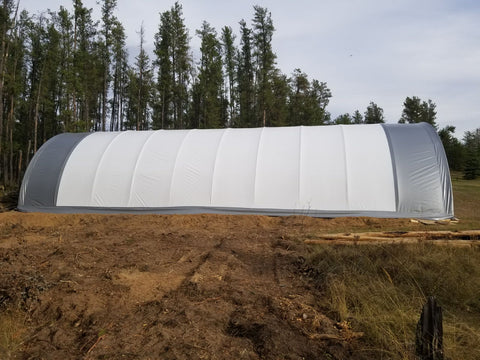 30′ Wide Portable Oval Truss Storage Shelter – SP Model with UV - Resistant Fabric & Anchoring Kit - Portable Oval Storage Shelter with 30X40X15 10.5 OZ PE | Sold by Uncle Wiener's Wholesale