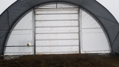 30′ Wide Portable Oval Truss Storage Shelter – SP Model with UV - Resistant Fabric & Anchoring Kit - Portable Oval Storage Shelter with 30X40X15 10.5 OZ PE | Sold by Uncle Wiener's Wholesale
