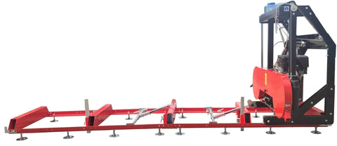 32″ Portable Sawmill with 14 HP Electric Start Loncin Engine – Sawmill Trailer & Extension Tracks Optional | Heavy - Duty Manual Mill - with 14 HP Sawmill E - Start | Sold by Uncle Wiener's Wholesale