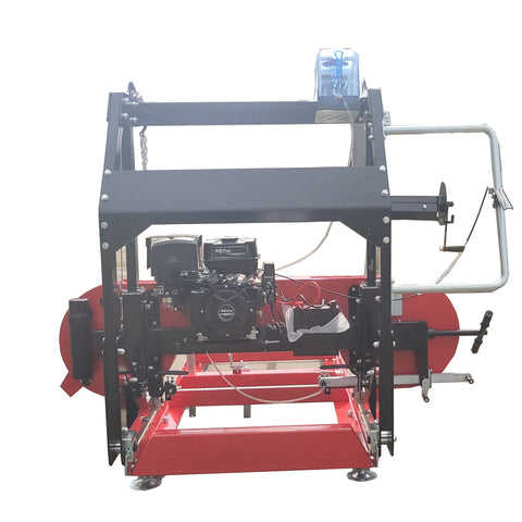 32″ Portable Sawmill with 14 HP Electric Start Loncin Engine – Sawmill Trailer & Extension Tracks Optional | Heavy - Duty Manual Mill - with 14 HP Sawmill E - Start | Sold by Uncle Wiener's Wholesale
