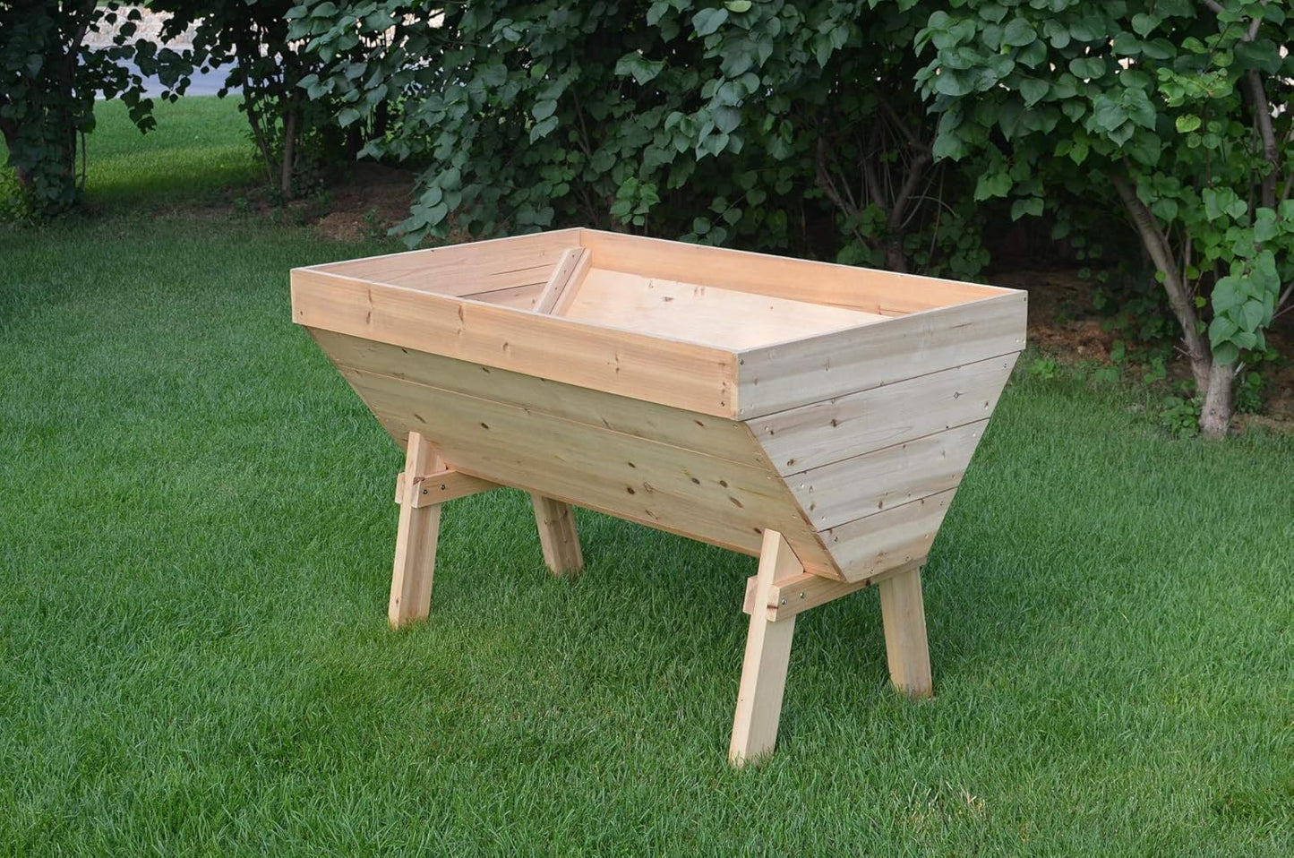 4 ft Wood Raised Garden Bed Planter – Ergonomic Fir Planter RGT110 - with | Sold by Uncle Wiener's Wholesale