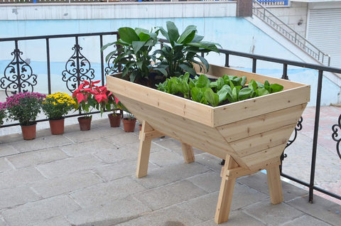 4 ft Wood Raised Garden Bed Planter – Ergonomic Fir Planter RGT110 - with | Sold by Uncle Wiener's Wholesale