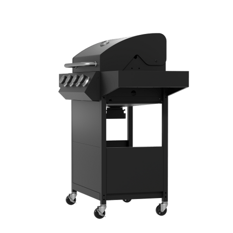 40,000 BTU Gas BBQ Grill – Outdoor Propane Barbecue with Cast Iron Grates | Model EQB40BA - with | Sold by Uncle Wiener's Wholesale