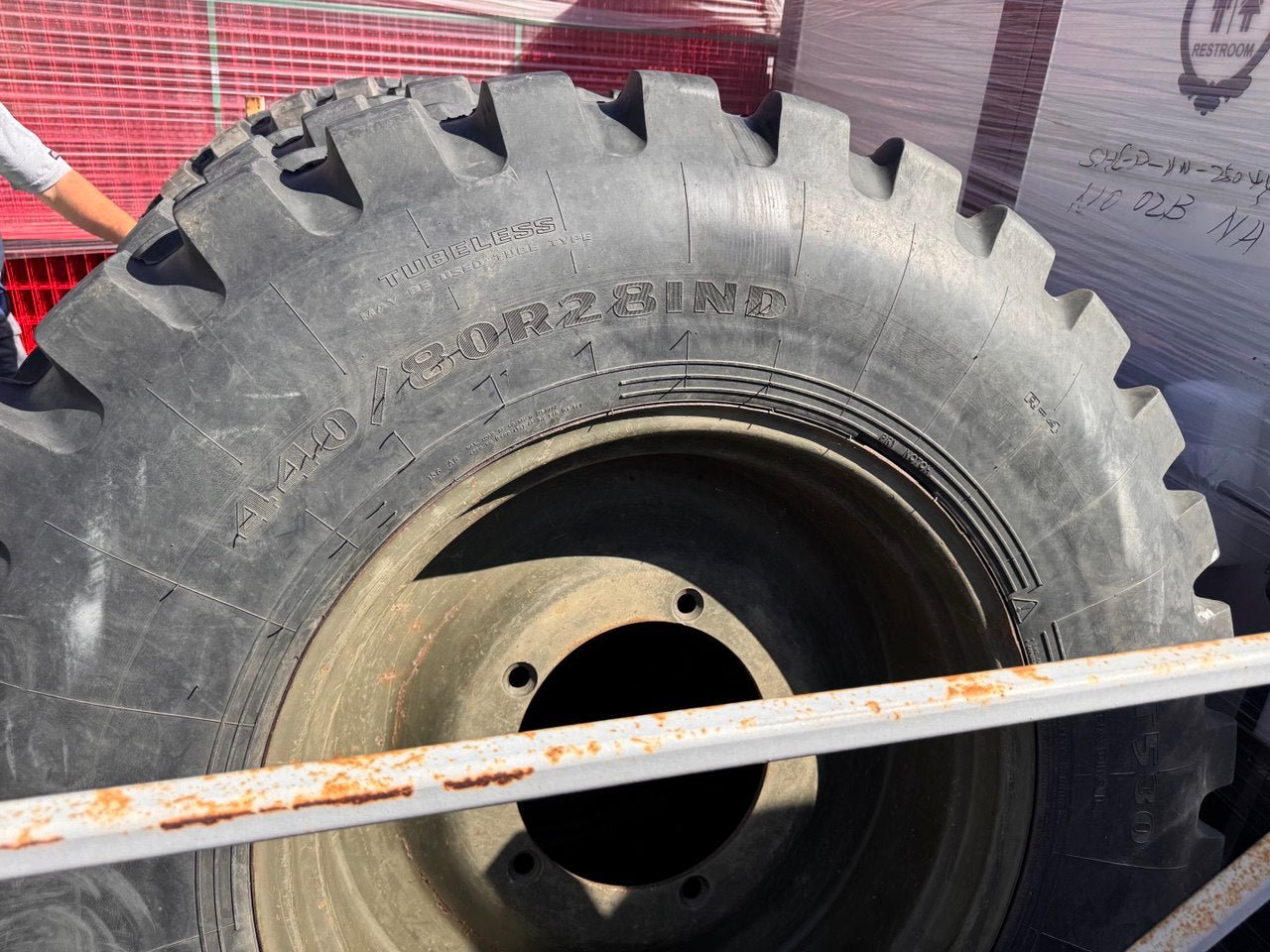 440/80R28 (16.9 - 28 IND) Industrial Tires – Goodyear & Firestone - with Goodyear 440/80R28 (16.9 - 28 IND) – Used | Sold by Uncle Wiener's Wholesale