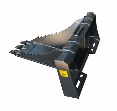 45″ Skid Steer Stump Bucket Wrecker – Universal Quick - Attach, Bolt - On Cutting Teeth | SKU SSB45S - with | Sold by Uncle Wiener's Wholesale