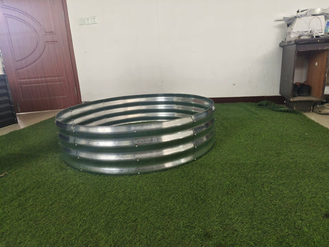 47" Round Metal Raised Garden Bed – Galvanized Steel Circular Planter for Vegetables & Flowers 929523 - with | Sold by Uncle Wiener's Wholesale