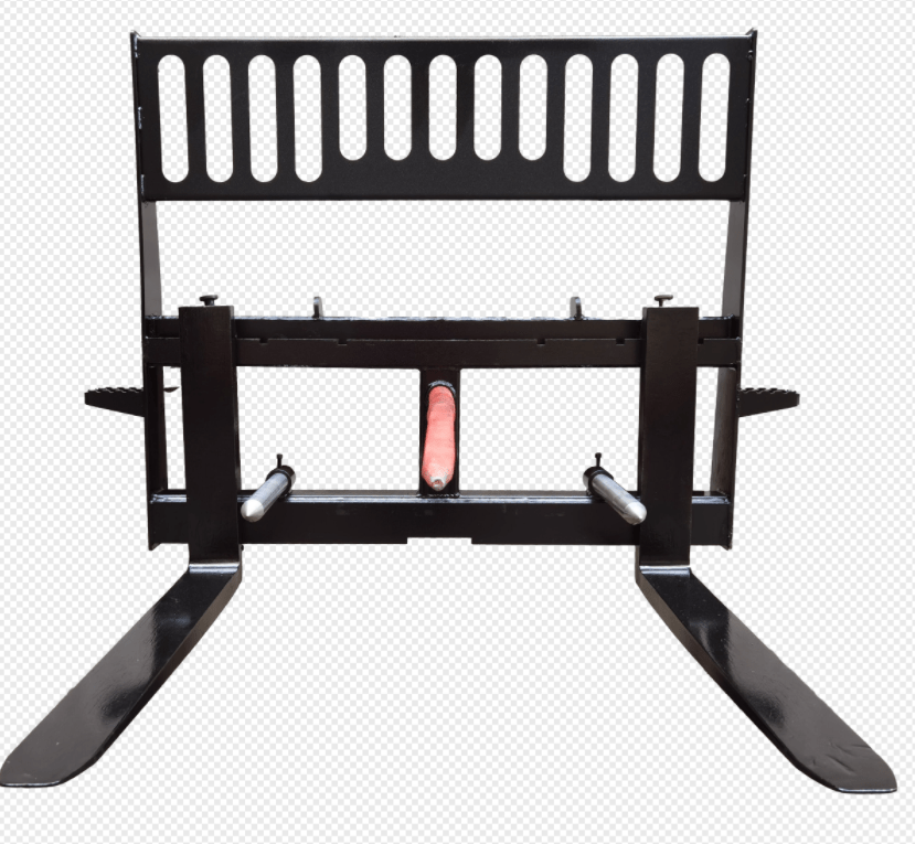 48" Hay Bale Spear Fork Attachment – Heavy - Duty Skid Steer Loader Implement | Model 48DSF - Skid Steer Attachment with | Sold by Uncle Wiener's Wholesale