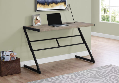 48″ Z‑Leg Computer Desk – Rustic Industrial Style Modern Office Furniture K737D - with Rustic & Black Base | Sold by Uncle Wiener's Wholesale